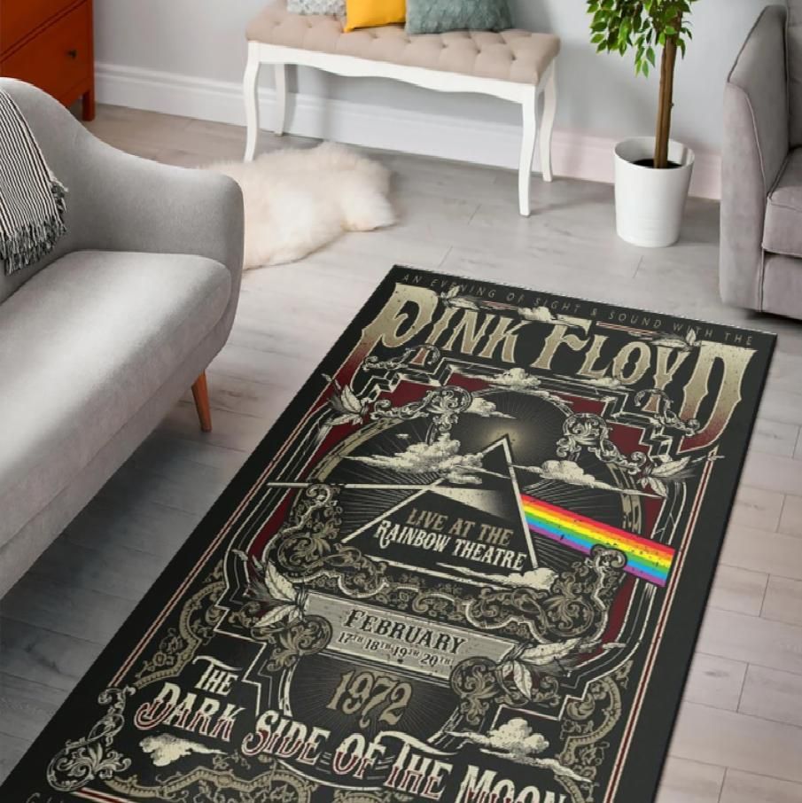 Pink Floyd Live At Rainbow Theatre Area Rug Rugs For Living Room Rug