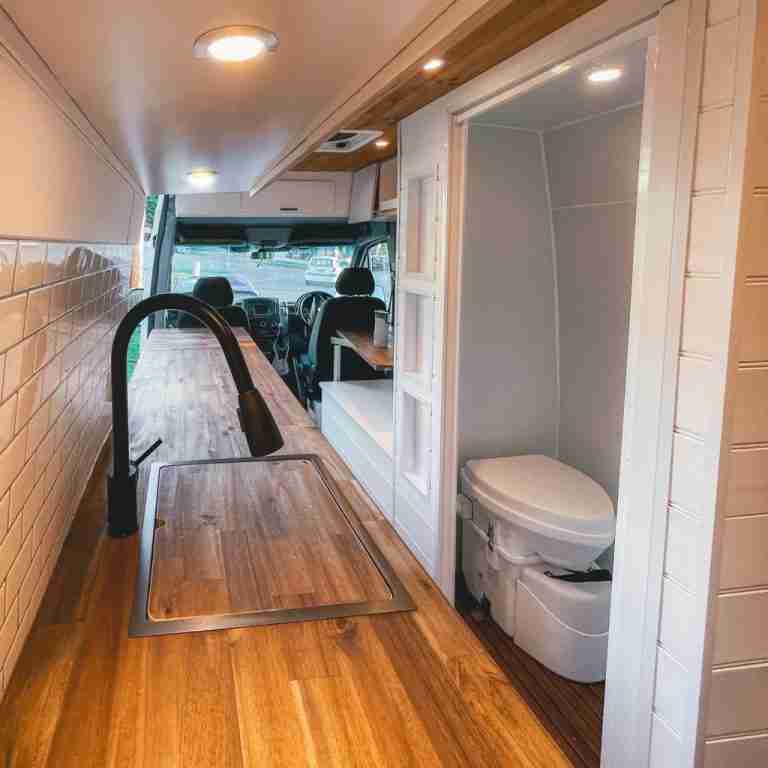 HOW WE BUILT OUR CAMPERVAN SHOWER AND TOILET