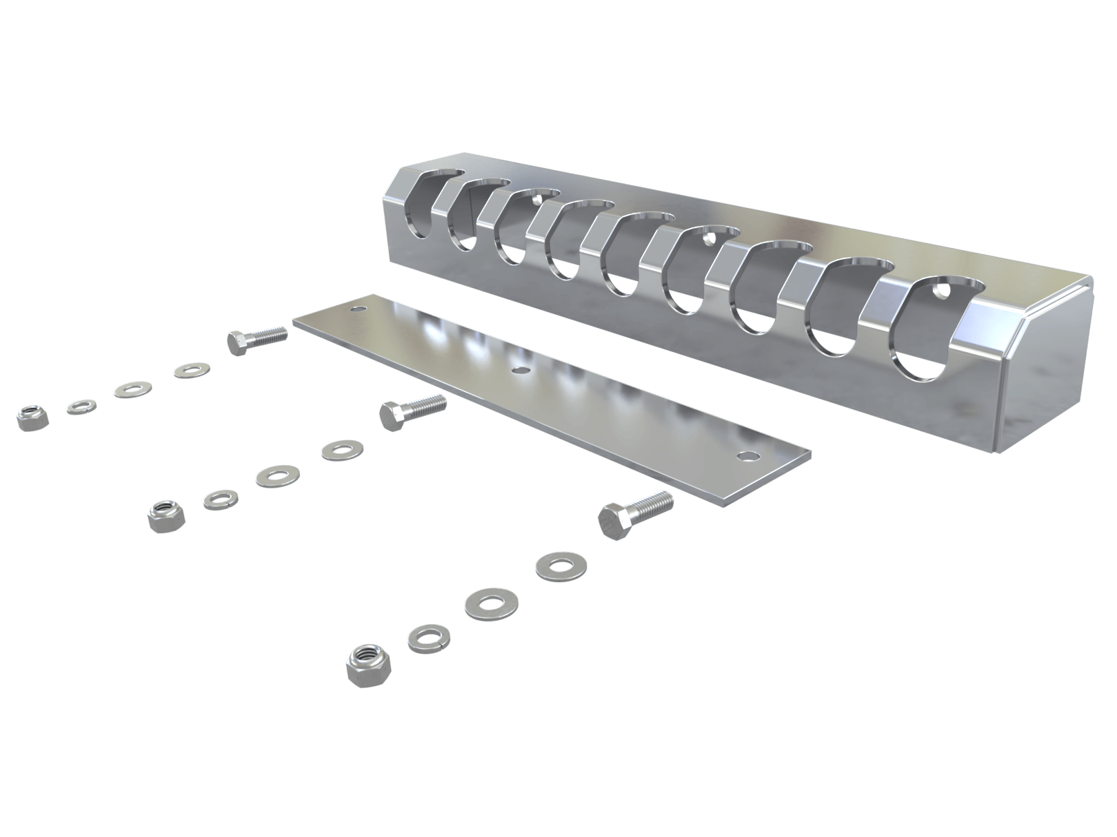 TR146SP Aluminum Chain Rack Trebor Manufacturing