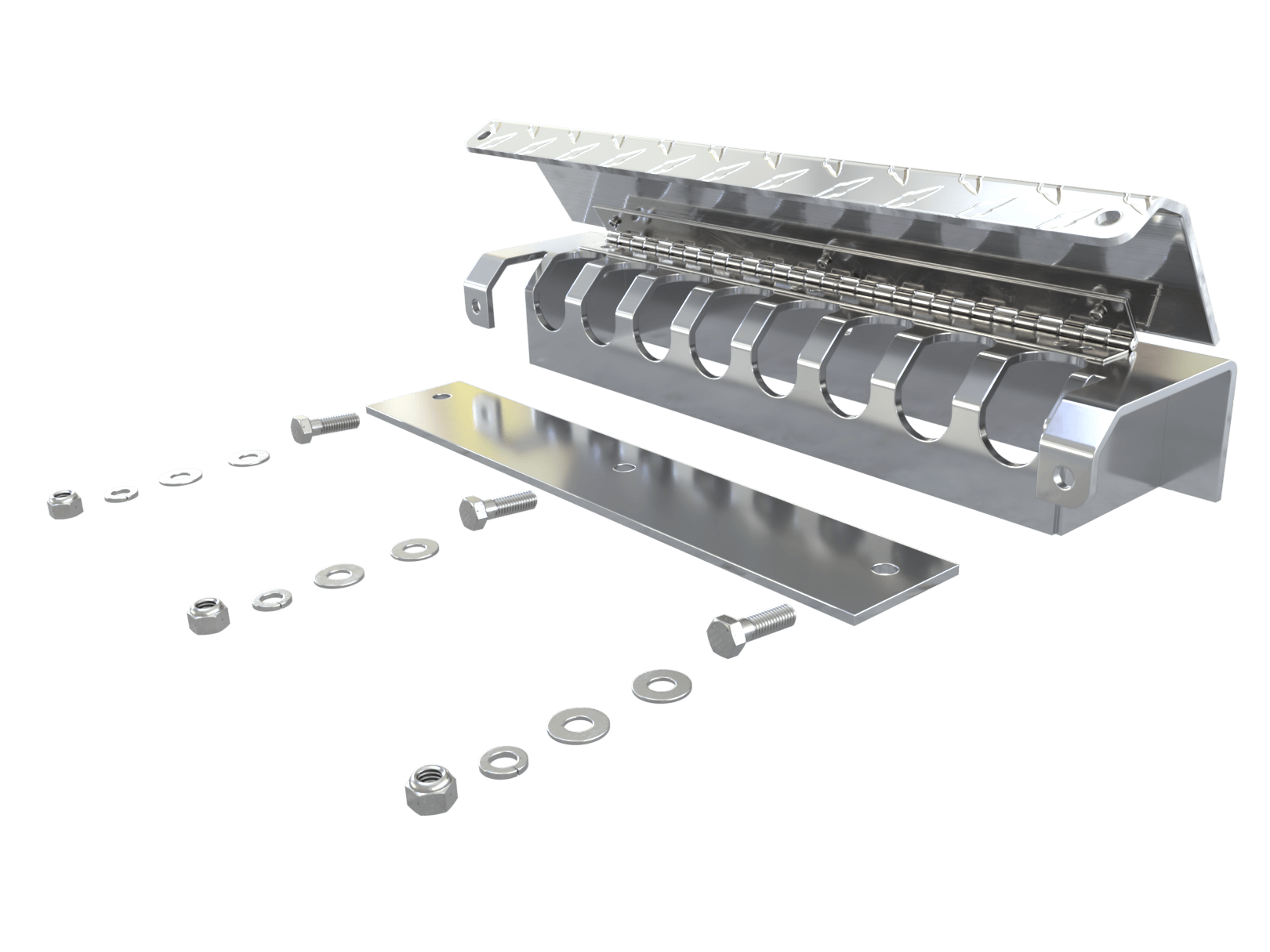 TR147WSP Aluminum Chain Rack Trebor Manufacturing