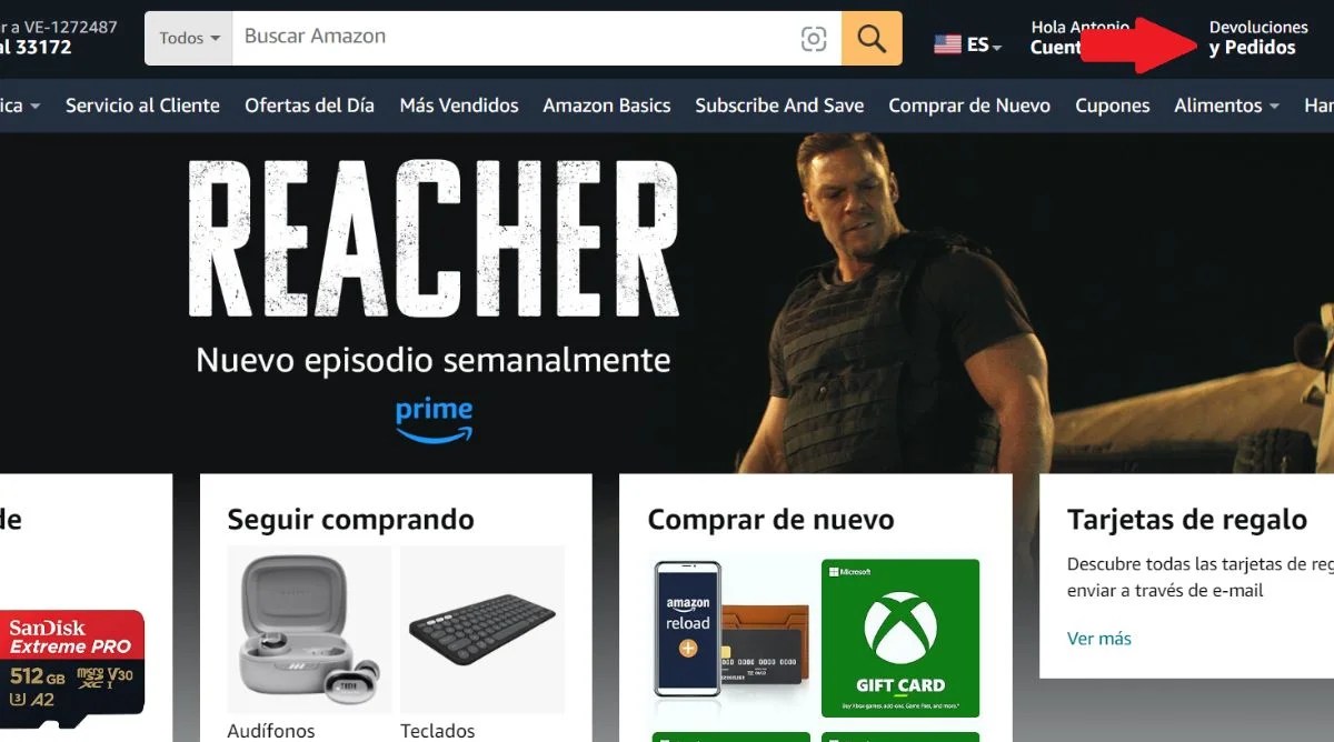 Cómo acceder al historial de compras en Amazon