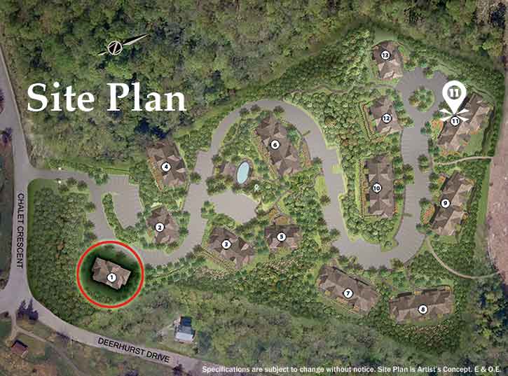 Siteplan Treetops at Hidden Valley