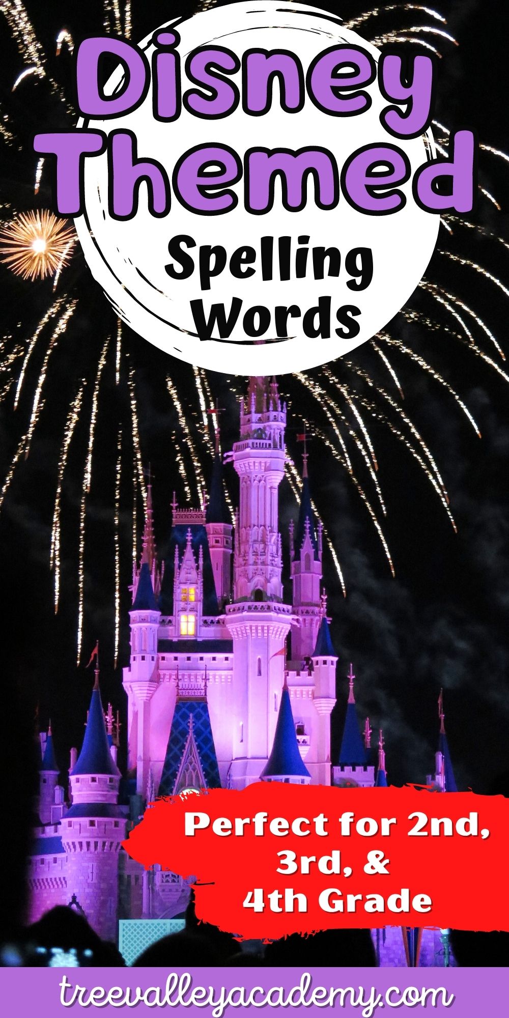 Disney Themed Spelling Words for 2nd, 3rd, & 4th grade