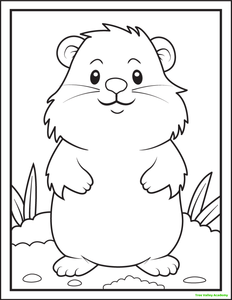 8 Groundhog Day Coloring Pages Tree Valley Academy