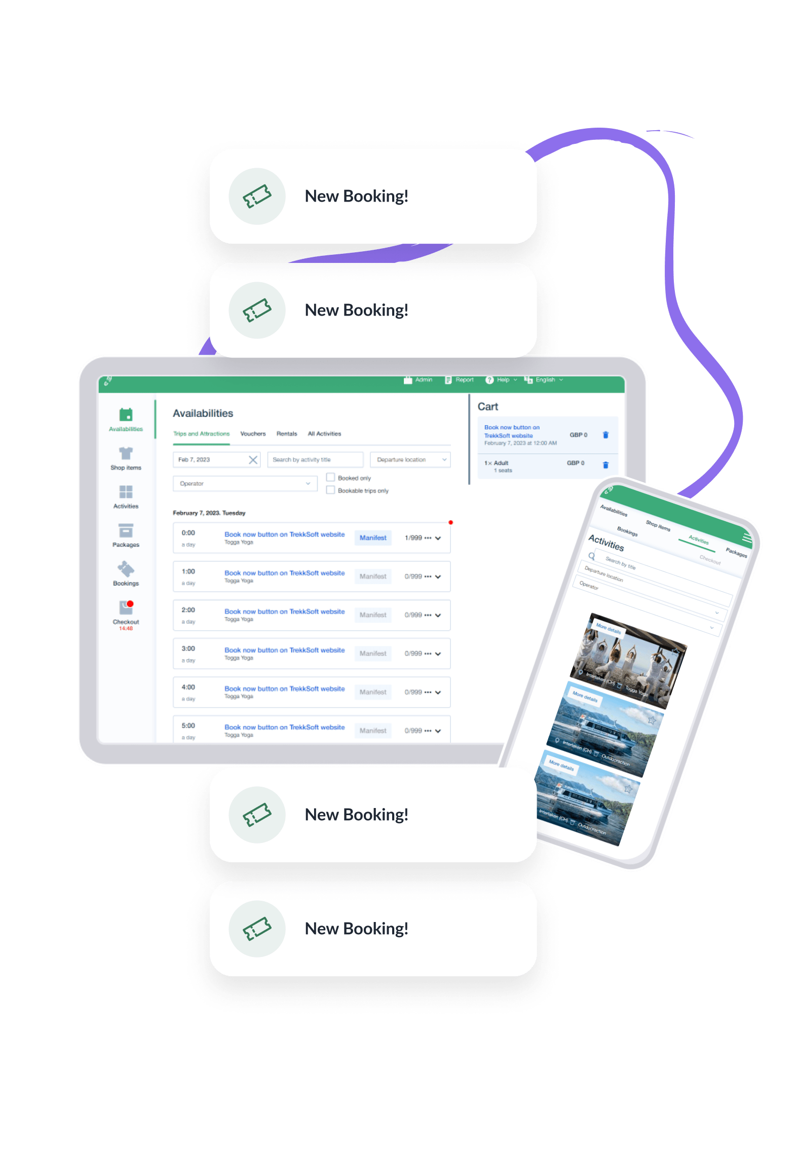 Point of Sale Desk TrekkSoft