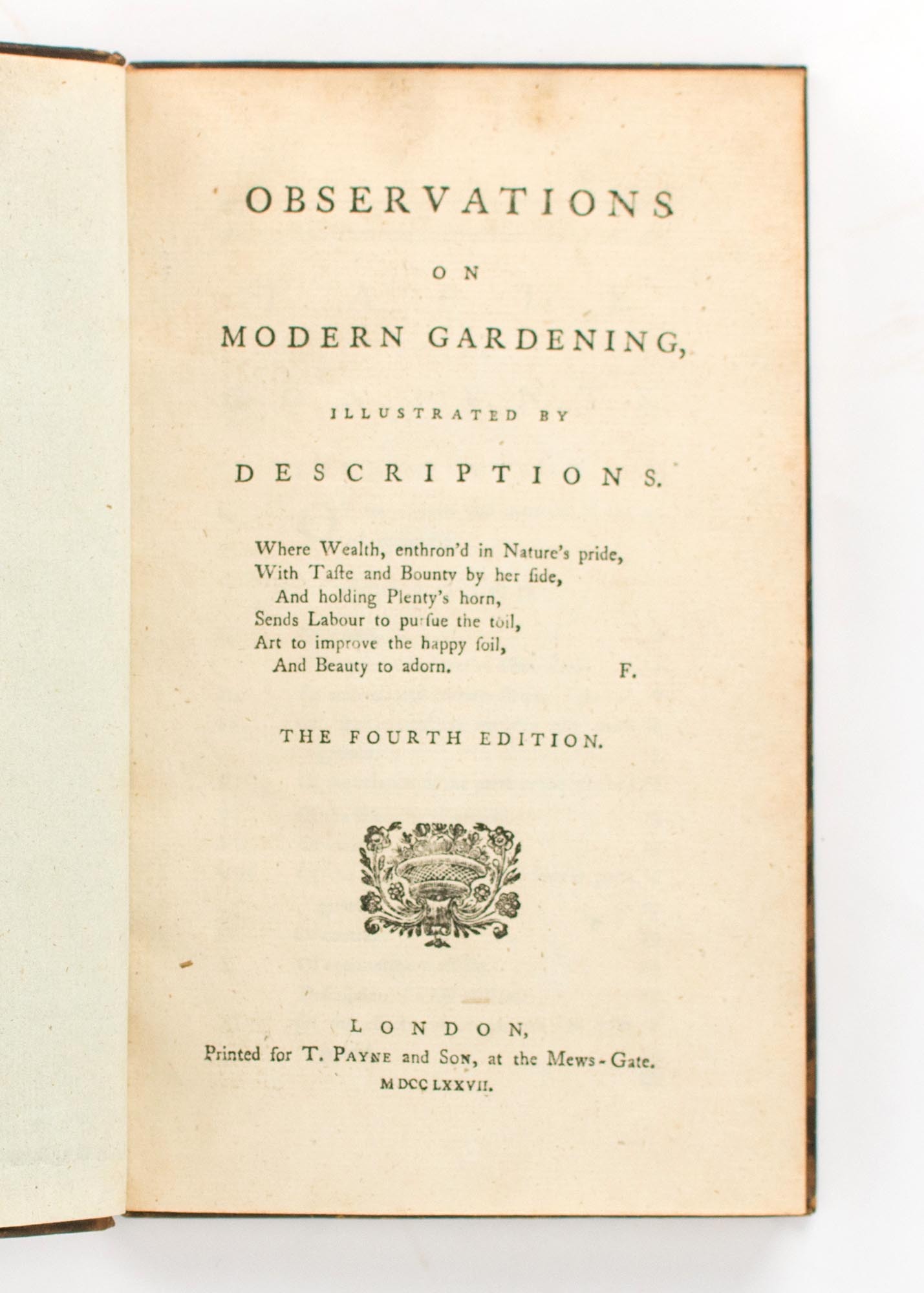 Observations on Modern Gardening, illustrated by Descriptions Thomas