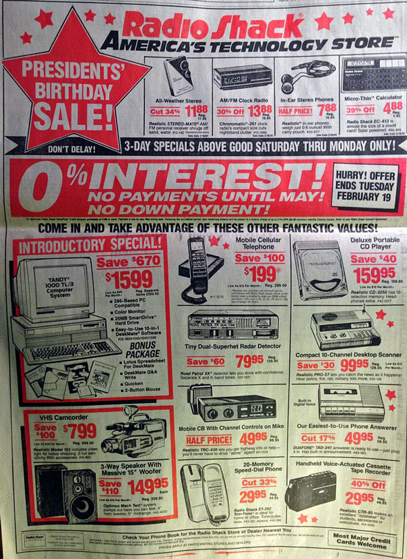 Everything from 1991 Radio Shack ad I now do with my phone Trending