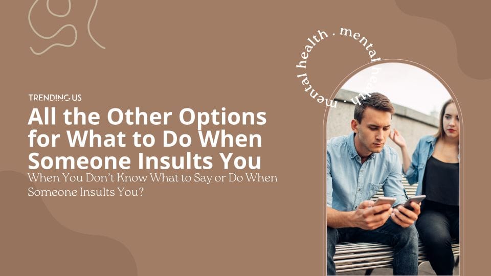 What to Do When Someone Insults You? (12 Powerful Ways) — Trending Us