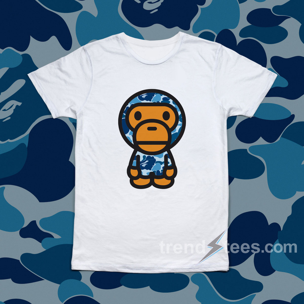 Baby Milo Bape Camo Tshirt Cheap Custom Unisex