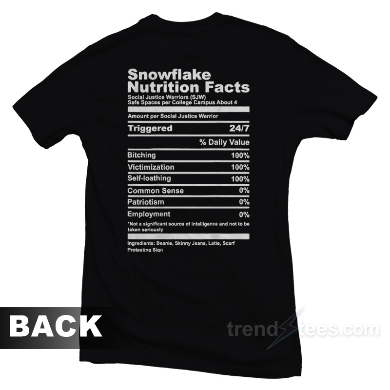 Snowflake Nutrition Facts TShirt