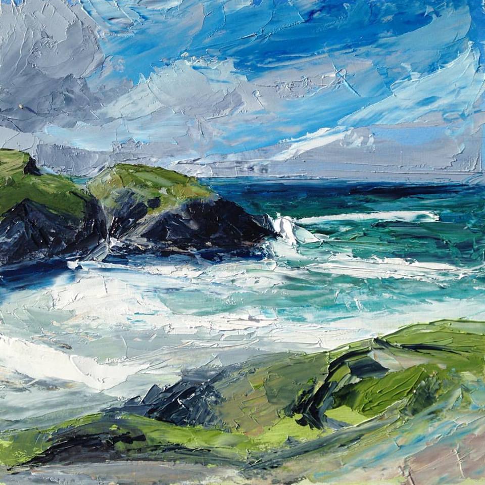 Art in Cornwall Toby Ray Artist Trevigue Cliff Top