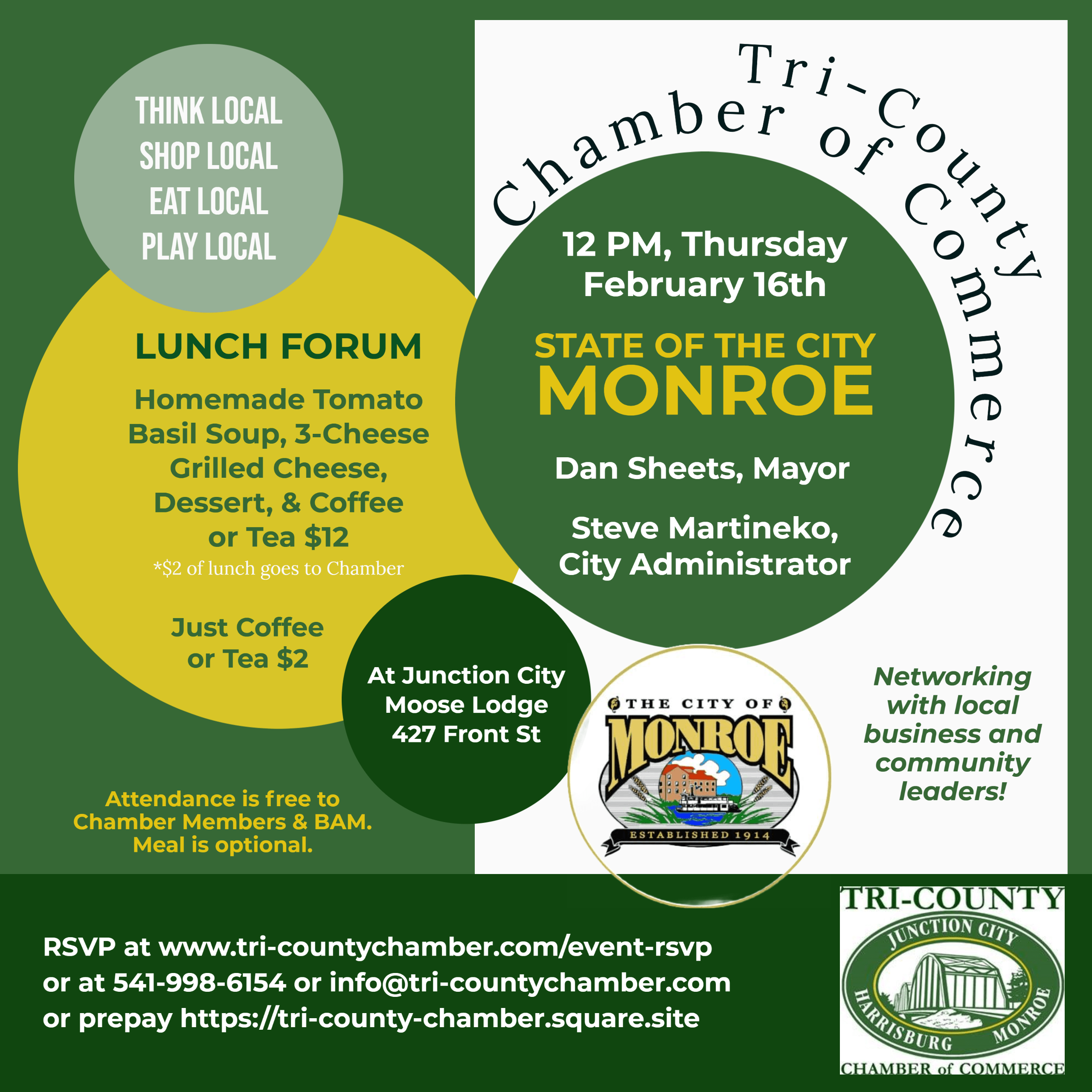 Chamber Lunch Forum State of Monroe TriCounty Chamber of Commerce