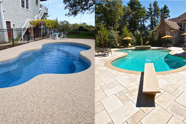 Concrete or Pavers with My Fiberglass Pool?