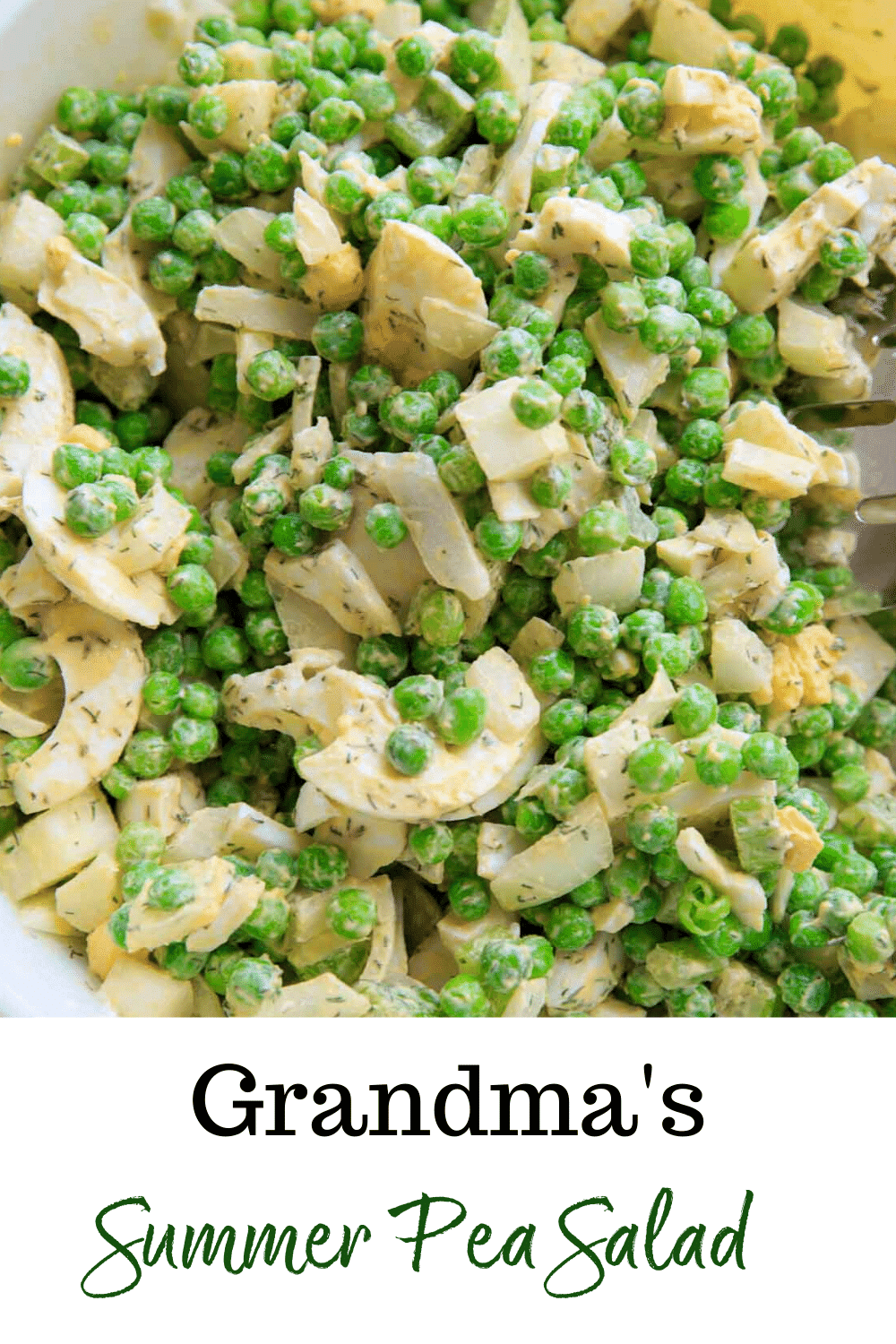 Grandma's Pea Salad with Dill Chilled Summer Salad (Vegetarian/GF)