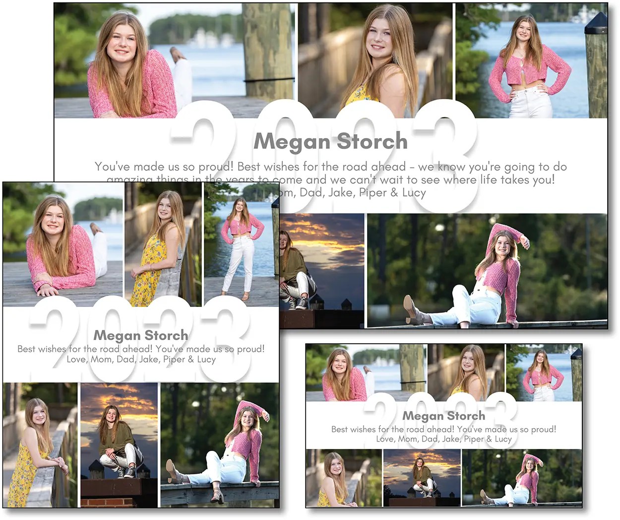 Yearbook Ad Templates for Tribute Ads for High School Seniors