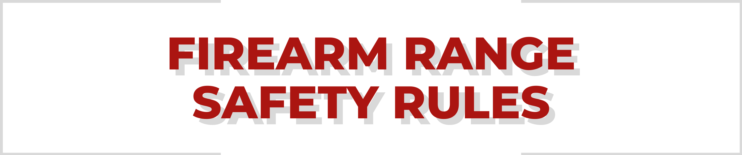 Safety Rules Triangle Shooting Academy