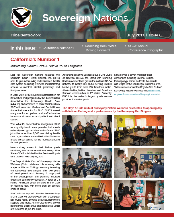 Sovereign Nations Newsletters Archives Tribal SelfGovernance