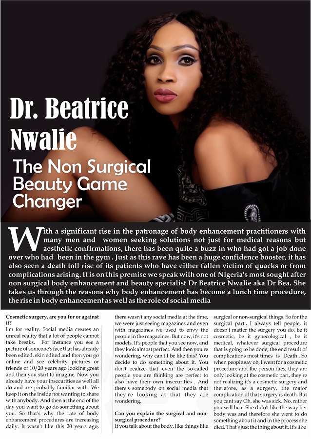 Meet Dr Beatrice Nwalie The Non Surgical Game Changer Tribe and Elan