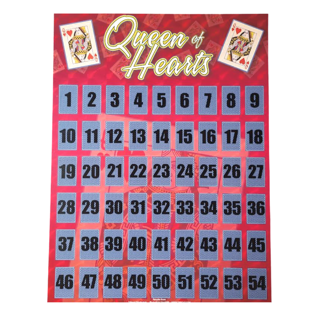 QUEEN OF HEARTS SCRATCH OFF BOARD Tribout Distributors