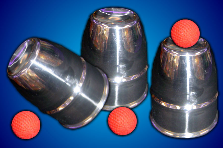 Chop Cup Combo Cups and Balls Aluminum Trickmaster