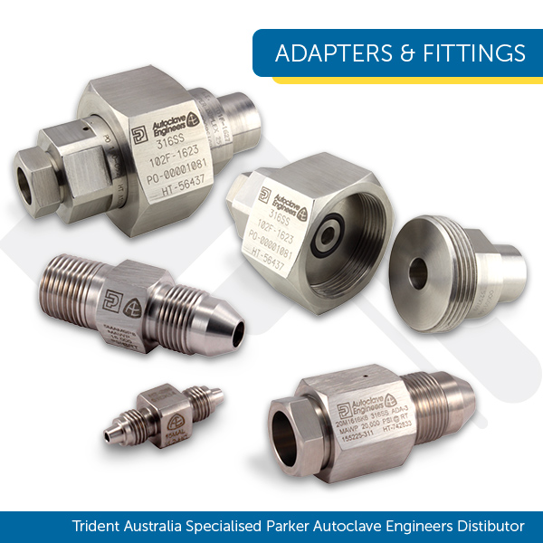 Parker Autoclave Engineers adapters and fittings in stock! Trident