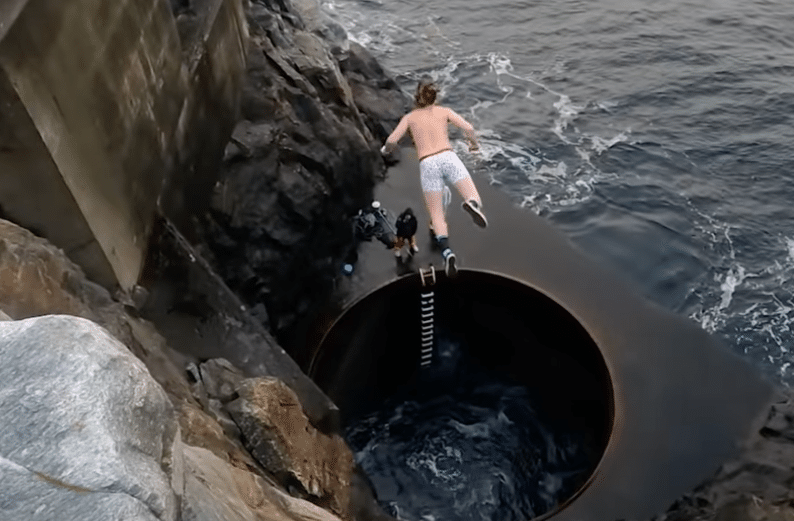 Man Attempted 100 Foot Death Dive at Abandoned Wave Power Station