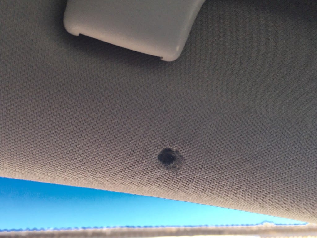 Cigarette burn repair, VW people carrier Trim Technique