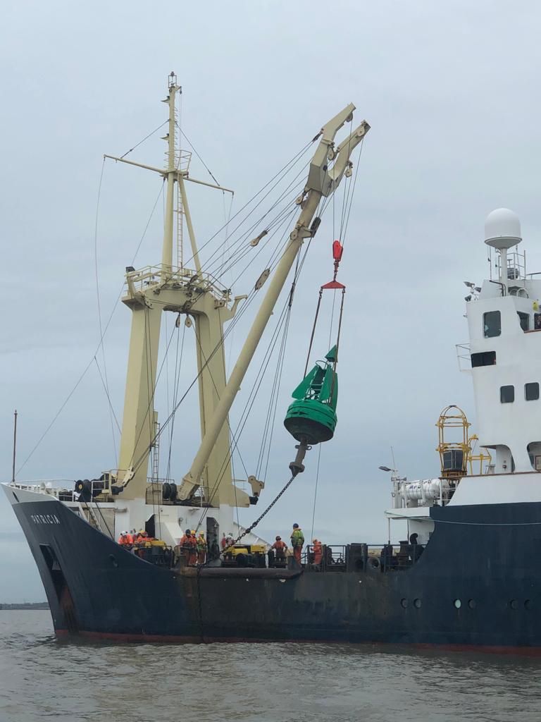 Routine buoy work for THV Patricia Trinity House