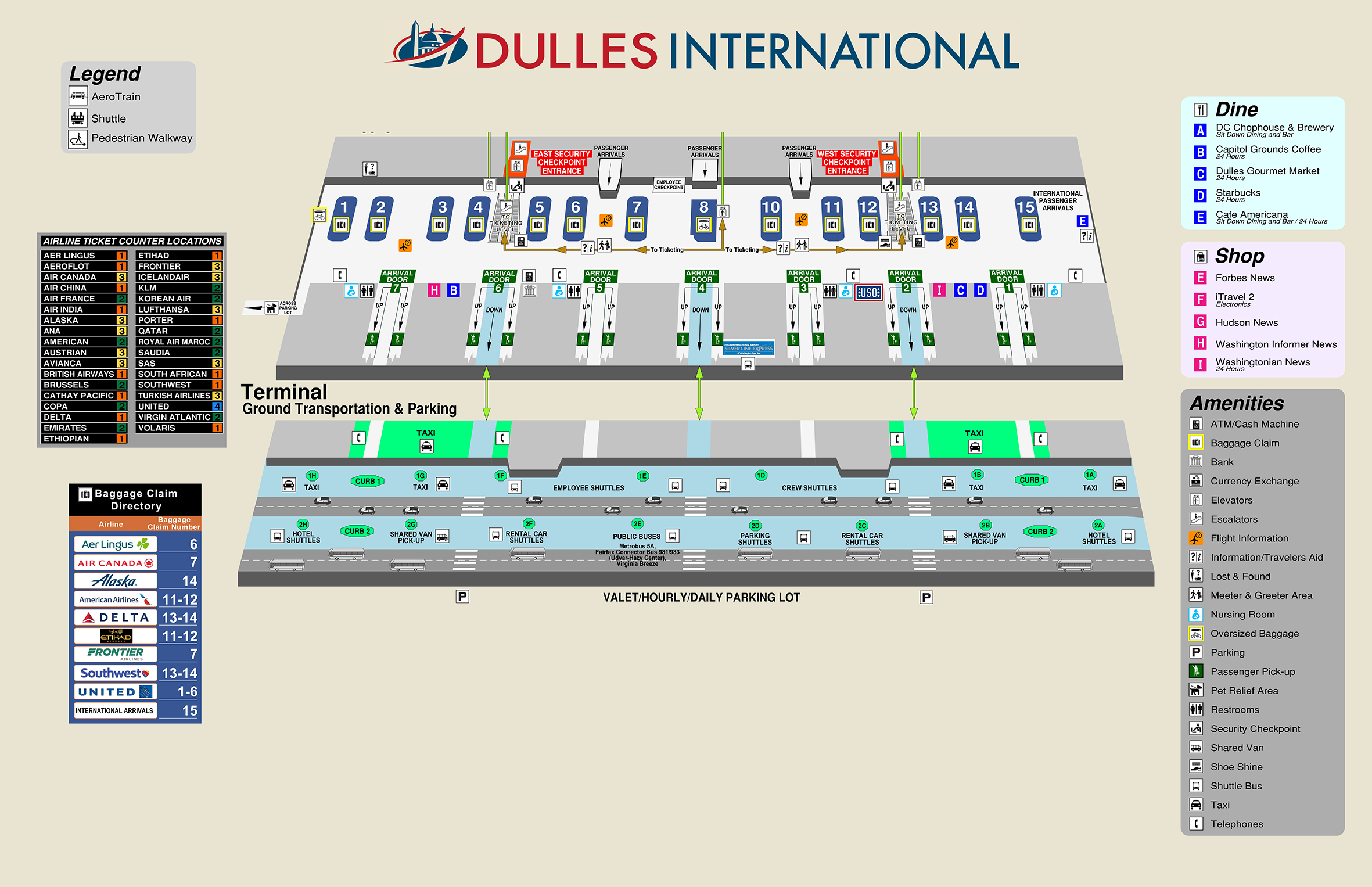 Dulles International Airport Terminal Map