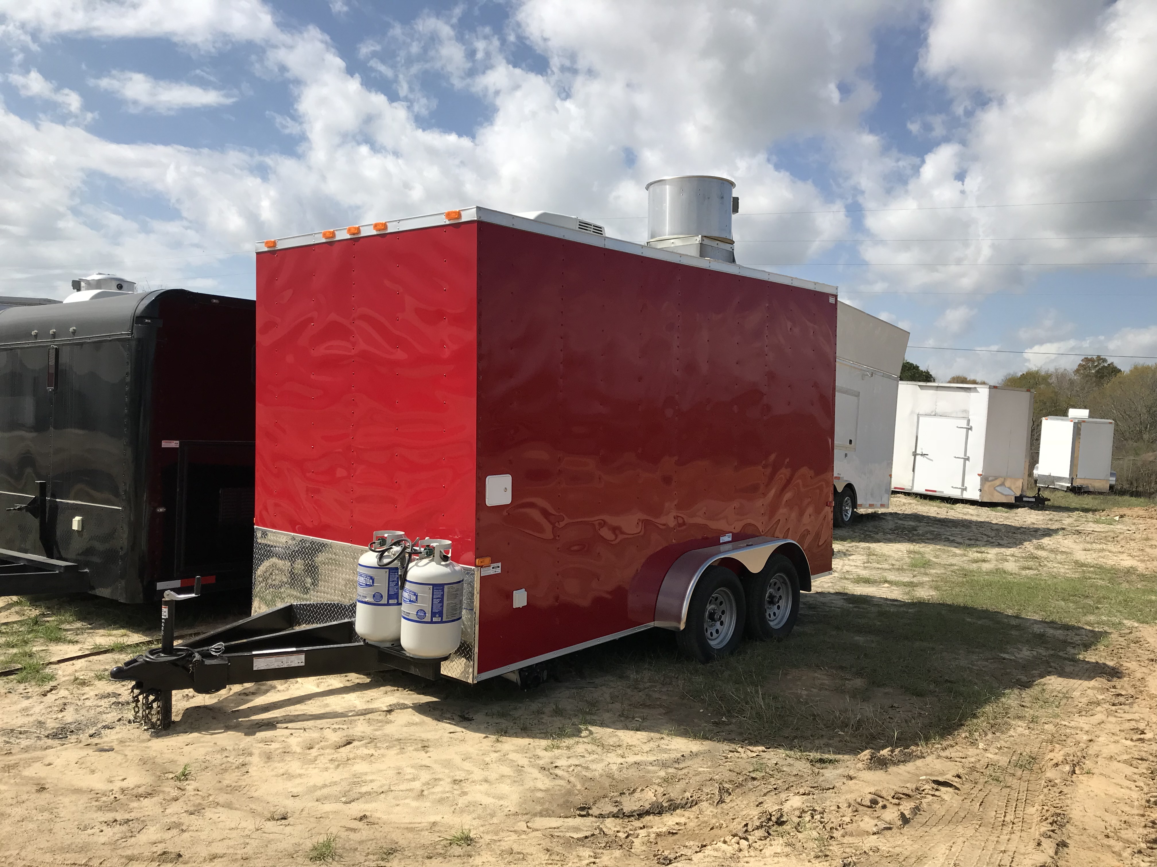 7x14 Tandem Axle Concession Trailer Hood Fryer Griddle