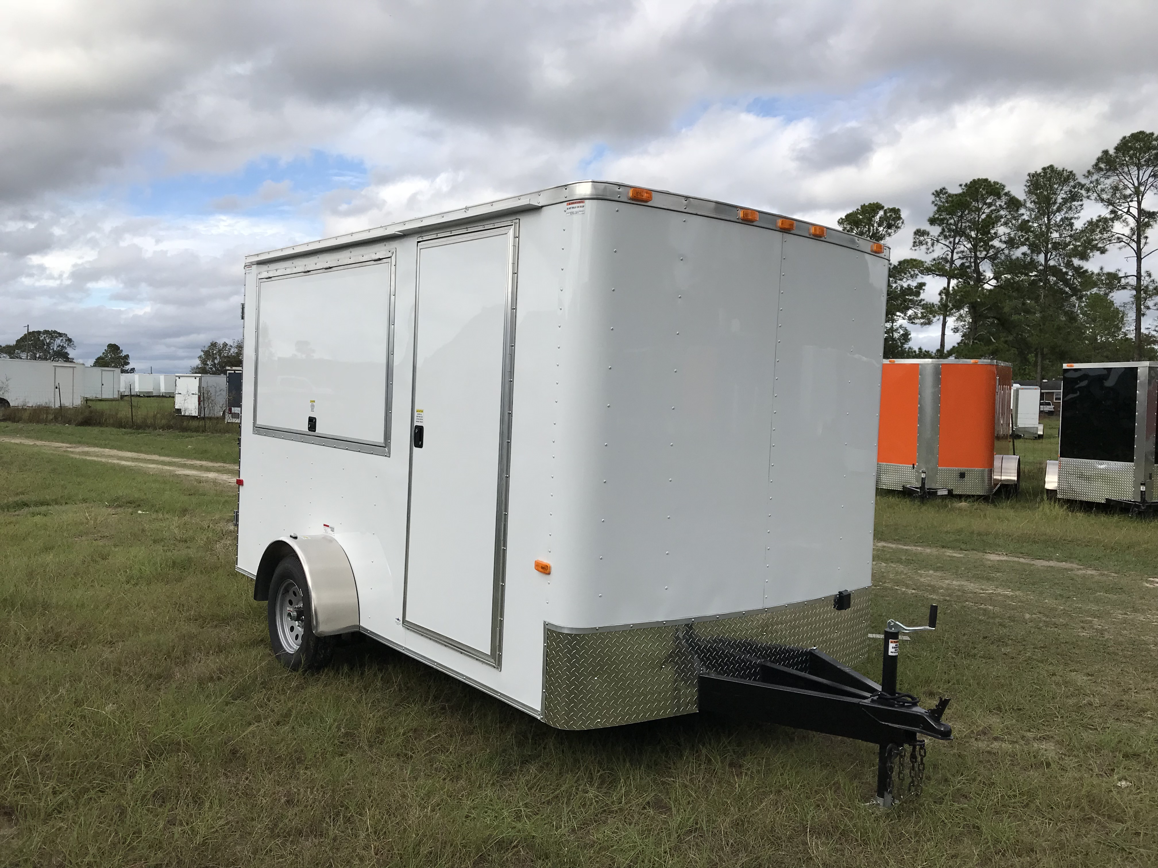 7x12 Single Axle Concession Trailer Sink Package Finished Interior