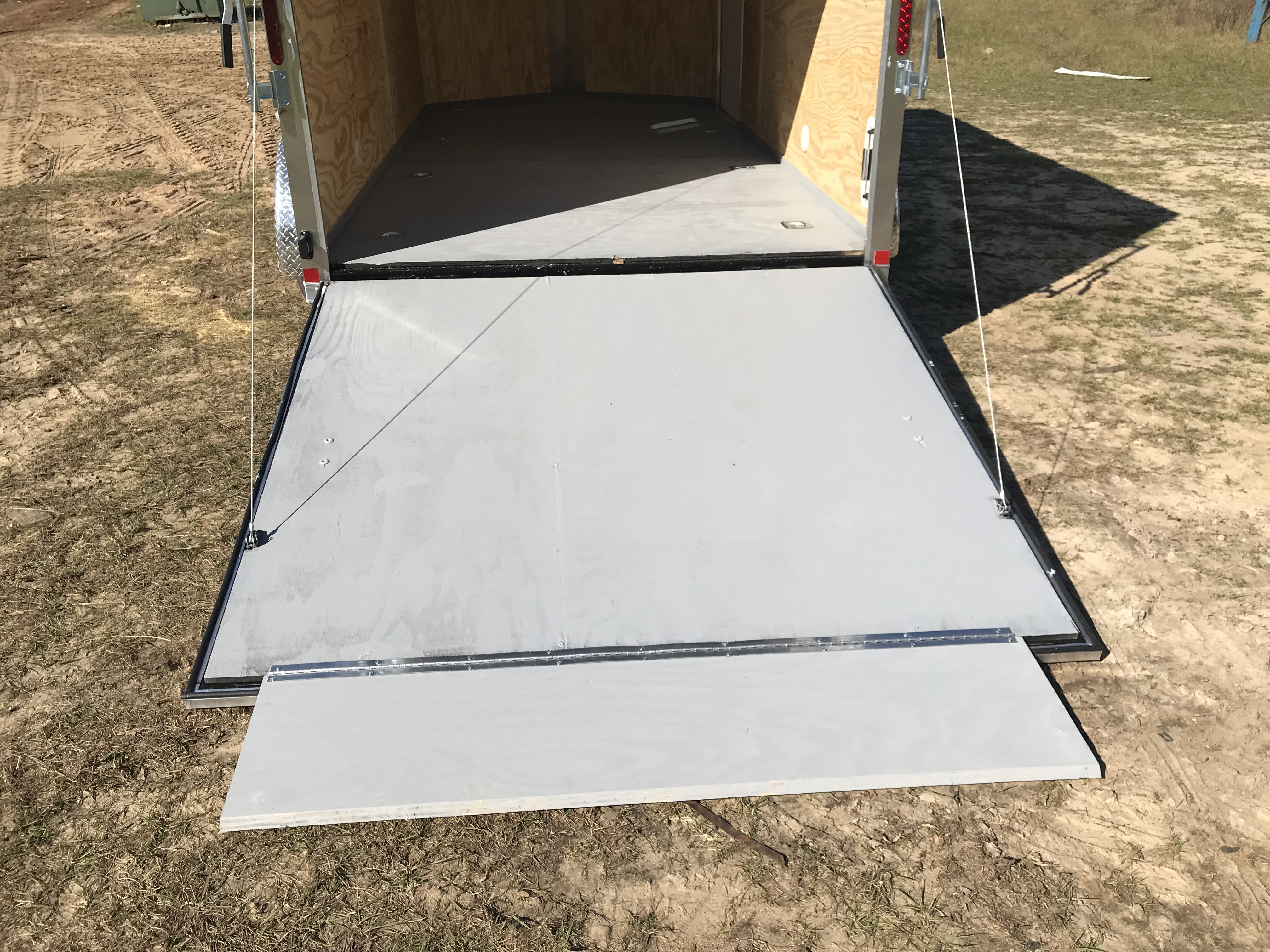 7x14 Tandem Axle Motorcycle Trailer Tinted Windows Alloy Wheels