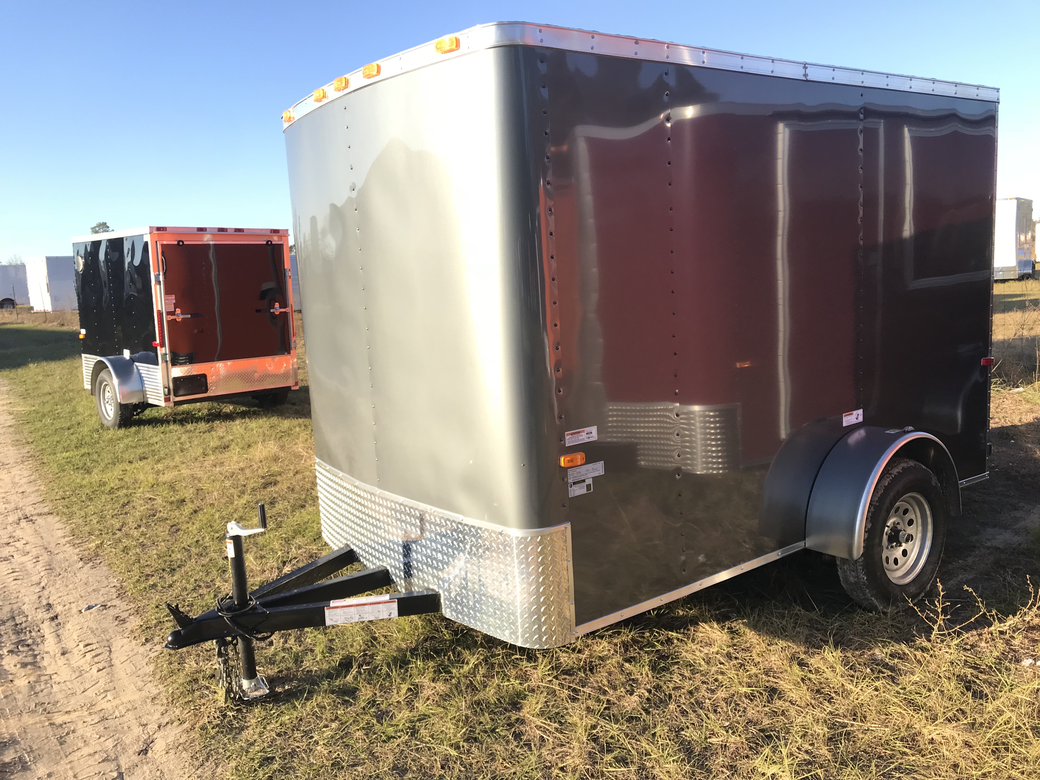 6x10 Single Axle Concession Trailer White Vinyl Interior Concession