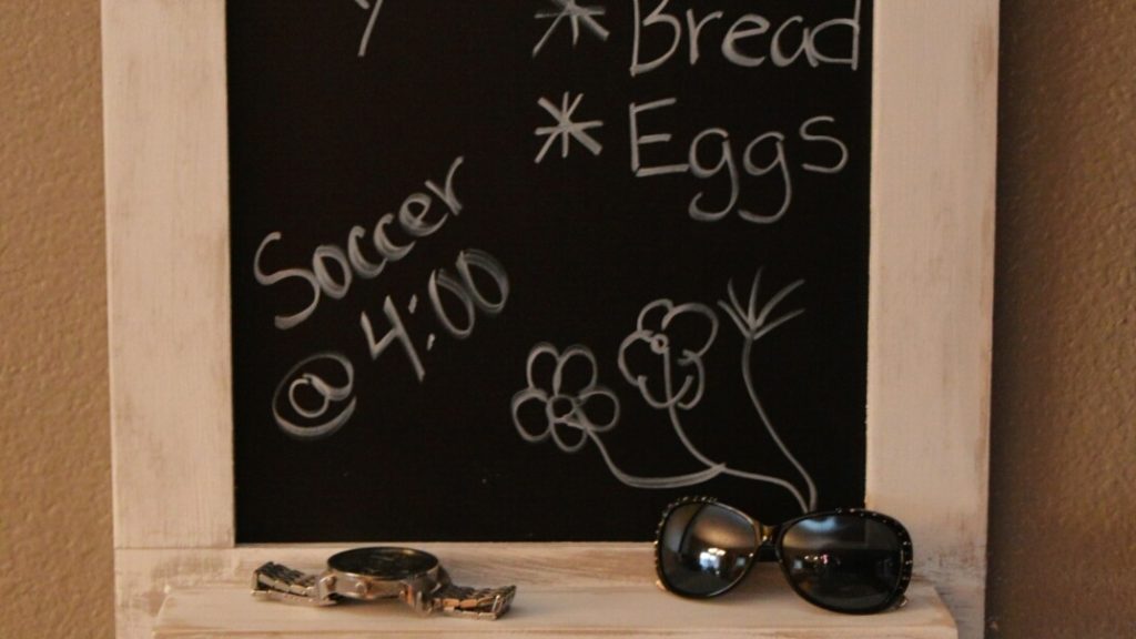 Chalk/White Board Key Holder TripleDigit Wood Design