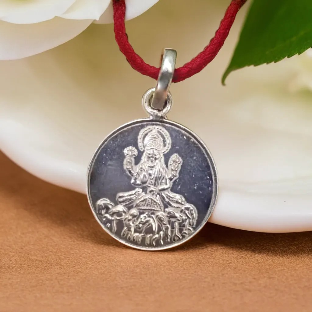 Surya Yantra Silver Locket (Round) Trishakti Products