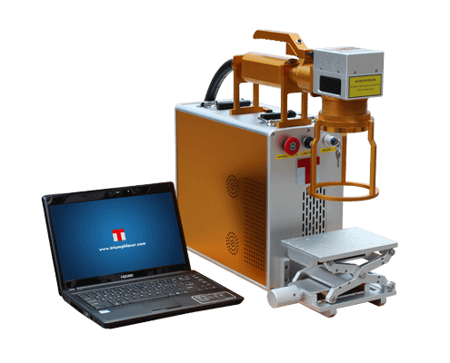 Hand held fiber laser marking machine,laser engraving on metal materials
