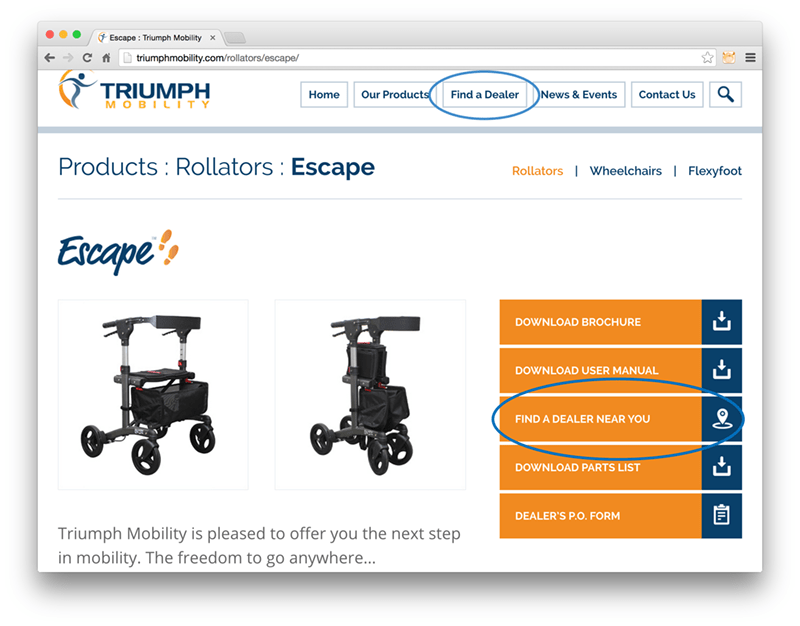 Finding a Dealer Near You, Now Easier! Triumph Mobility