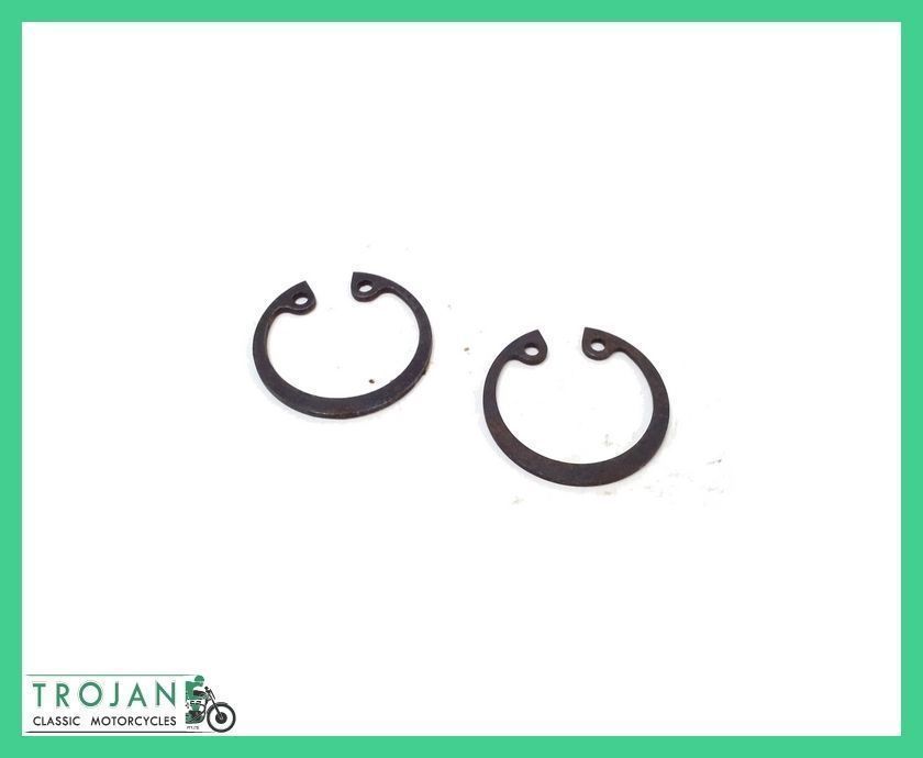 PISTON GUDGEON PIN CIRCLIP (PAIR) AJS, MATCHLESS, GENUINE NOS, STD750