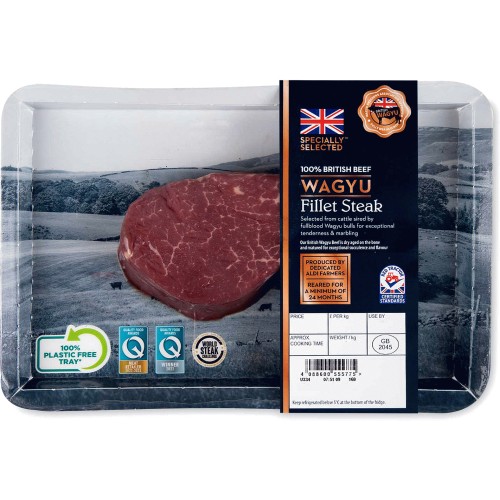 Specially Selected 100 British Beef Wagyu Fillet Steak Compare