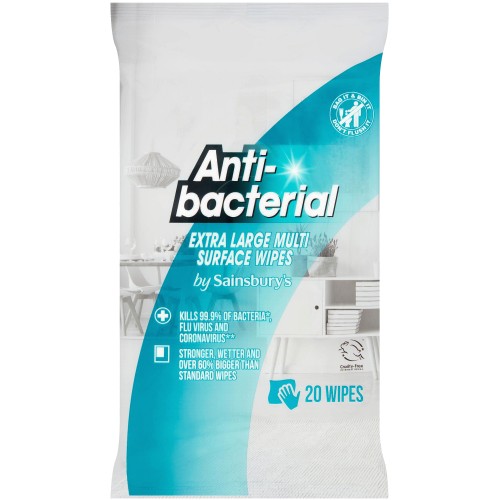 Sainsbury's SuperStrong Supersized Antibacterial MultiSurface Wipes