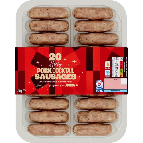ASDA 20 Pork Cocktail Sausages (300g) Compare Prices & Where To Buy Trolley.co.uk