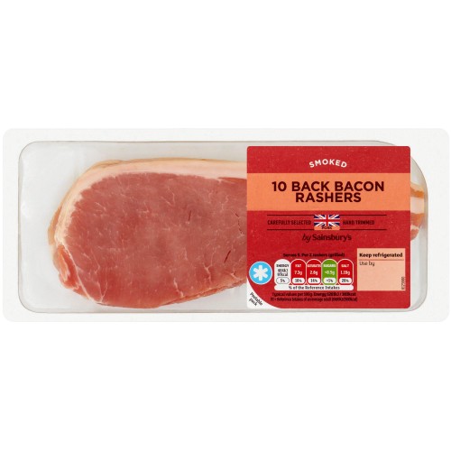 Sainsbury's Smoked Back Bacon Rashers (10 x 300g) Compare Prices