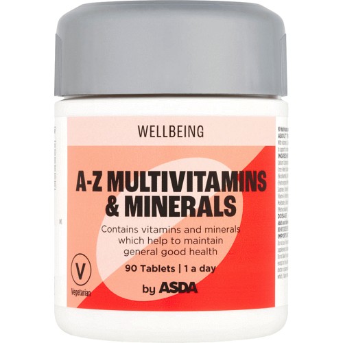 ASDA AZ Multivitamins & Minerals Wellbeing Tablets (90) Compare