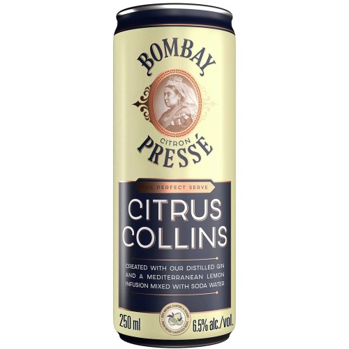 Bombay Sapphire Presse Citrus Collins Lemon Gin Cocktail (250ml