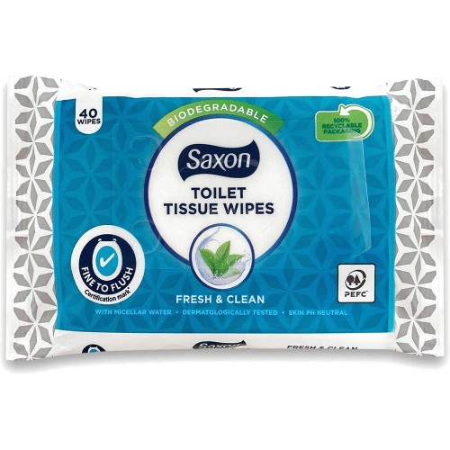 Saxon Biodegradable Toilet Tissue Wipes Fine To Flush Compare Prices