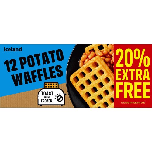Iceland 10 Potato Waffles (560g) Compare Prices & Where To Buy