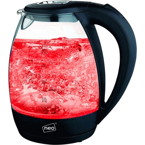 Neo Red LED Illuminated Electric Glass Kettle (1.7 Litre) Compare