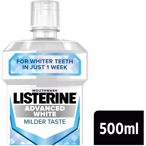 Listerine Advanced White Milder Taste Mouthwash (500ml) Compare