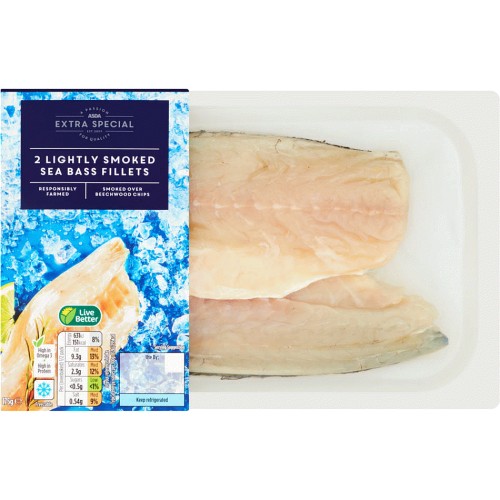 ASDA Extra Special 2 Lightly Smoked Sea Bass Fillets (175g) Compare
