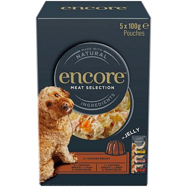 Encore Finest Collection Natural Dog Pouches in Jelly (5 x 100g